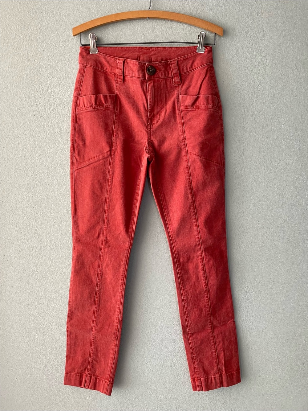 Cabi | Soft Burnt Orange Utility Trouser Skinny Jegging Jeans